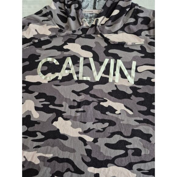 Womens Shirt Crop Hoodie XL Calvin Klein Performance Crop Hoodie XL Camo Stylish - Picture 1 of 8